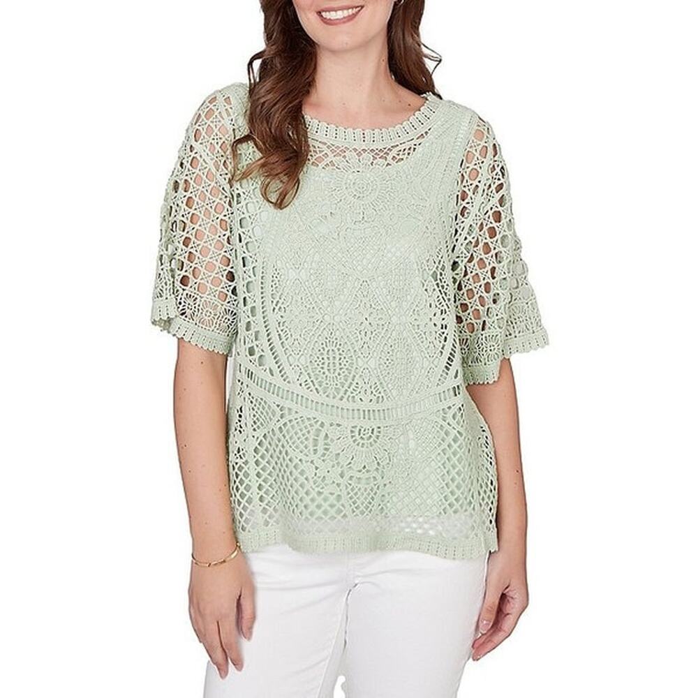 NWT! Farmers Market Bohemian-style Crochet Lace Tunic Blouse